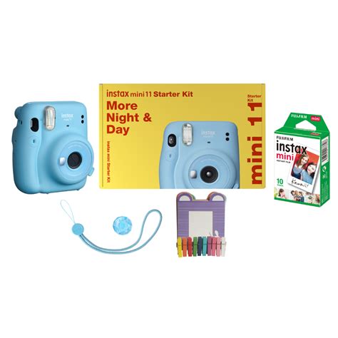 Fujifilm Instax Mini 11 Starter Kit Instant Camera Blue Bestvaluesguide