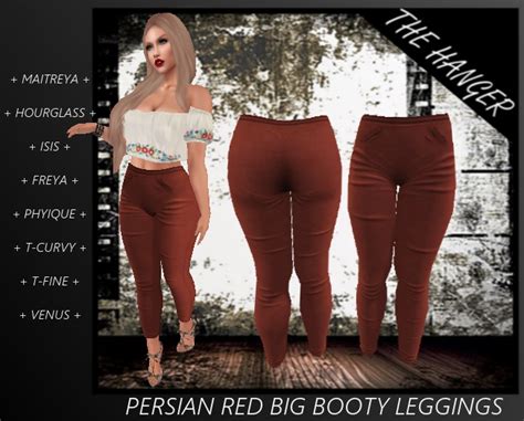 Second Life Marketplace Big Booty Persian Red Leggings