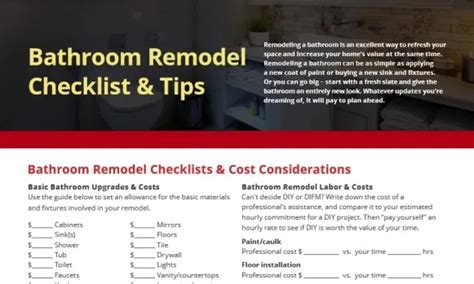 Bathroom Remodel Checklist And Tips Mr Handyman