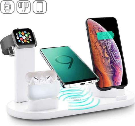 Andowl Wireless Multi Function Charging Stand Charger Dock 3 In 1