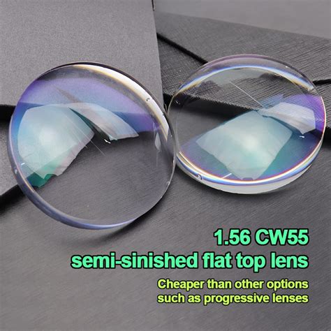 Sf Semi Finied Lens 1 56 Cw55 Uv400 Uc Hc Hmc Shmc Bifocal Lens Flat Top Optical Ophthalmic Lens