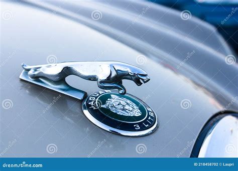 Close Up Of The Symbol Of The Car Brand Jaguar Editorial Photography
