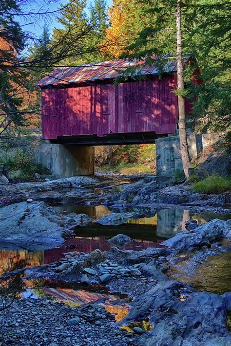 Vermonts Mosely Covered Bridge Photograph By Jeff Folger Fine Art America