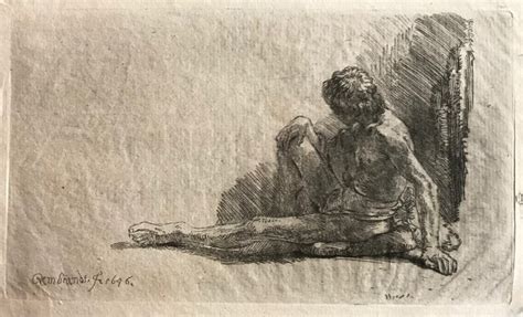Rembrandt Harmensz Van Rijn Nude Man Seated Catawiki