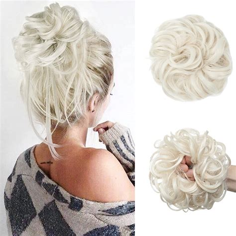 Messy Hair Ring Bun Wavy Wig Scrunchies For Women And Girlcurly