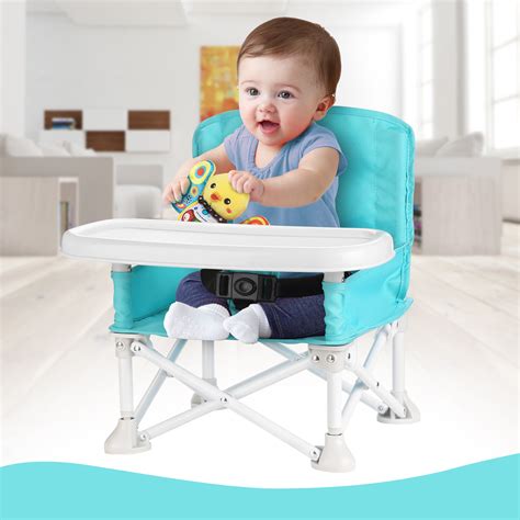 Image Baby Booster Seat With Trayfolding Portable High Chair Tip Free