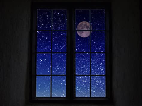 Moon Through The Window Free Stock Photo Public Domain Pictures