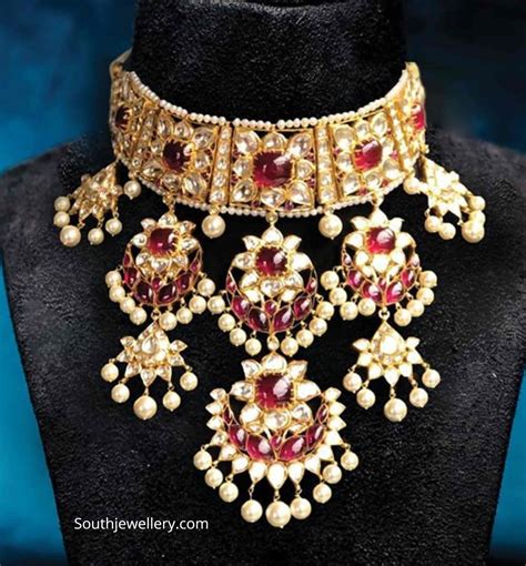 Bridal Three Tiered Polki Choker Indian Jewellery Designs