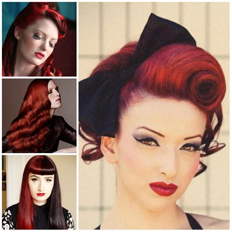 long retro hairstyles on red hair 2019 haircuts hairstyles and hair colors