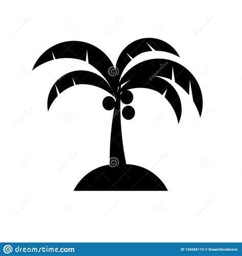 Coconut Tree Icon Vector Sign And Symbol Isolated On White Background