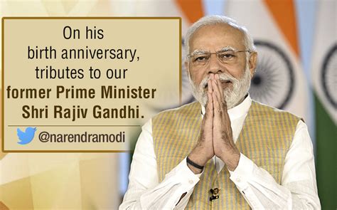 pm pays tributes to former pm shri rajiv gandhi on his birth anniversary prime minister of india