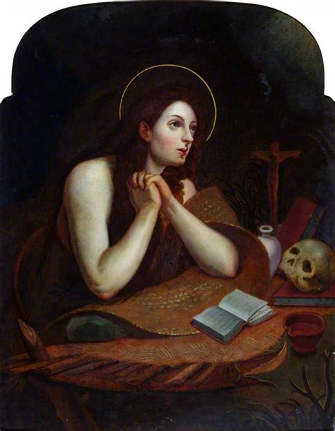 Saint Mary Magdalen Contemplating A Crucifix And A Skull Art Uk