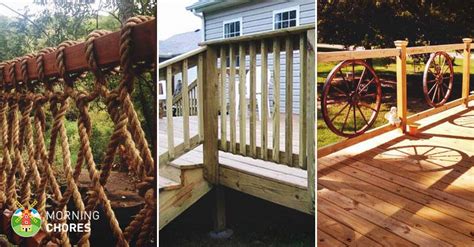 Outside mounted rails, rail post attachment. 32 DIY Deck Railing Ideas & Designs That Are Sure to ...