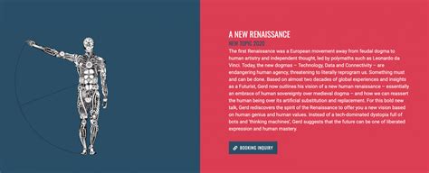 Announcing an important new 2020 speaking topic: the new Human Renaissance! - Technology vs ...