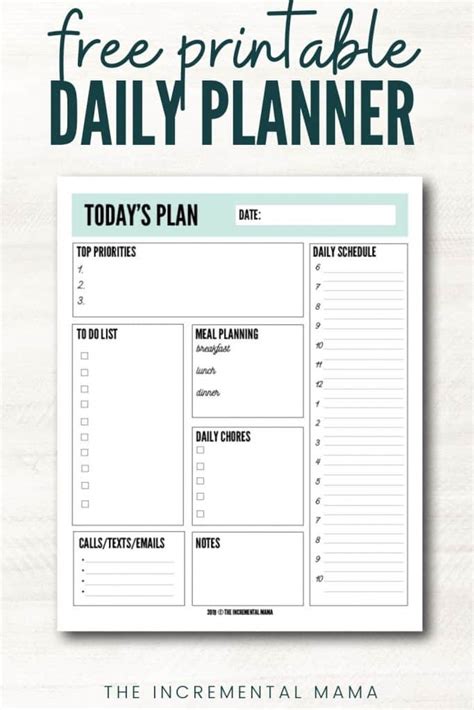 Free Daily Planner Printable Sarah Titus Free Printable Daily Planner