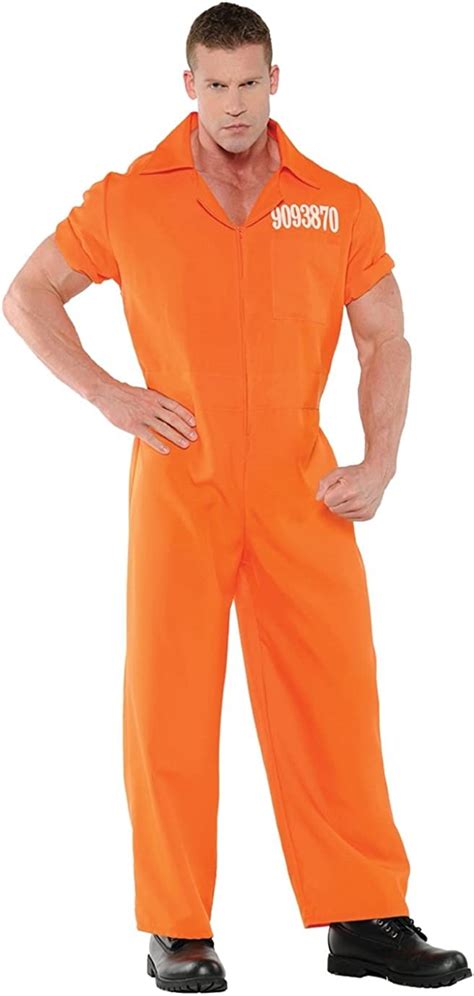 Under Wrap Orange Prison Jumpsuit Men Costume Amazon Ca Clothing Shoes And Accessories