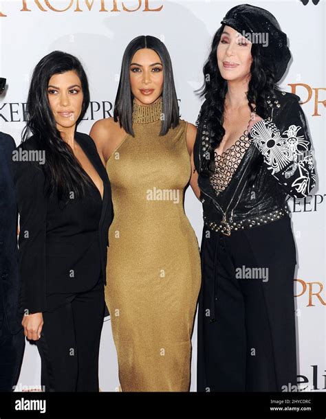 Cher Kim Kardashian West Kourtney Kardashian Attending The Promise Us