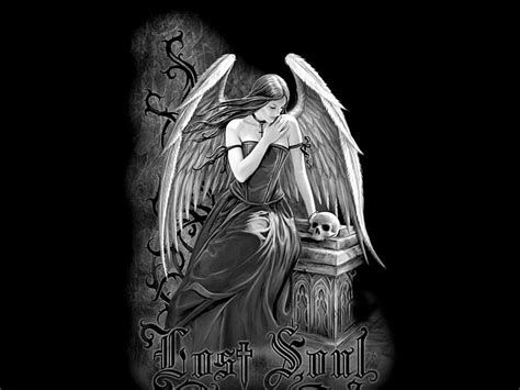 lost souls tombstone thorns angel black skull hd wallpaper peakpx