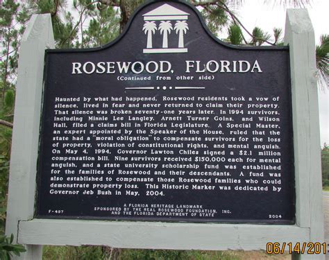 City Of Rosewood Monument Part 2 Florida Favorites Pinterest