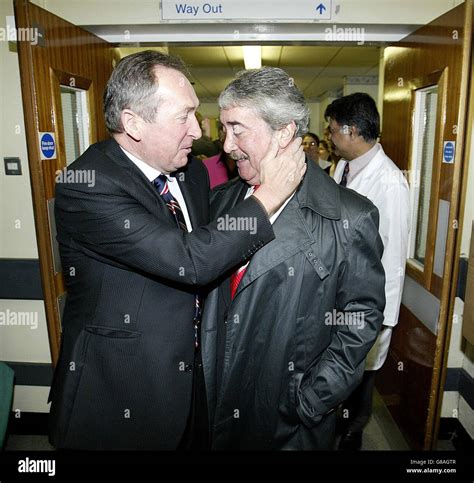 Former Liverpool Fc Manager Gerard Houllier Left With Club Chairman David Moores Centre