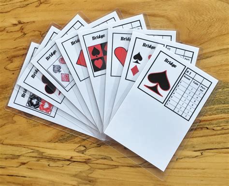 Card Symbols 2 Table Bridge Tallies Reusable Great T Or Prize Etsy