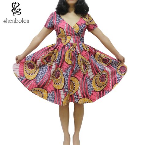 2018 African Dress For Women Ankara Style Dress African Wax Print