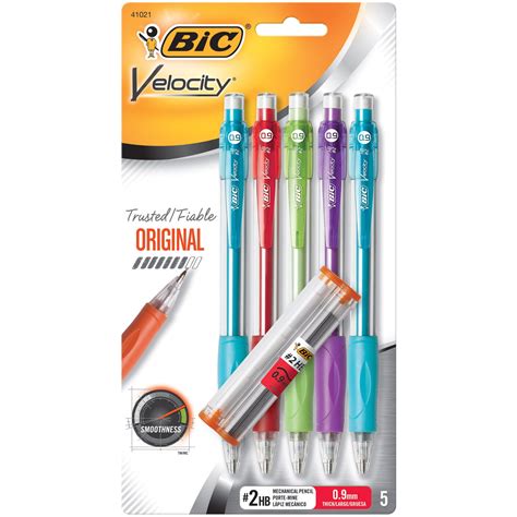 Bic Velocity Original Mechanical Pencils 09 Mm Assorted Barrel