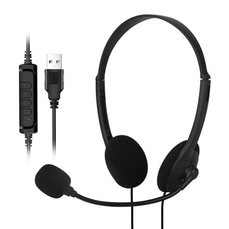 Usb Headset With Microphone Noise Cancelling Stereo Computer