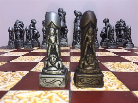 Beautiful Erotic Chess Set Kama Sutra Theme Based Upon The Etsy