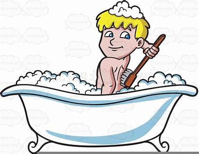 Bath Clipart Take Tub Taking Clip Cartoon