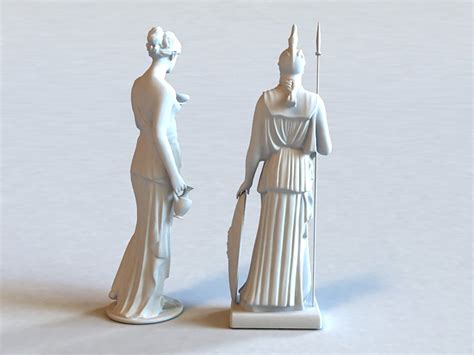 Athena Statue 3d Model 3ds Max Files Free Download