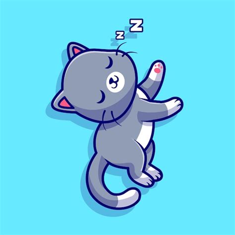 Premium Vector Cute Cat Sleeping Cartoon Vector Icon Illustration
