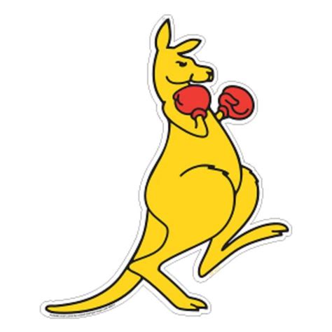 Australian Boxing Kangaroo Cardboard Cutout Approx 54cm X 22cm Aussie