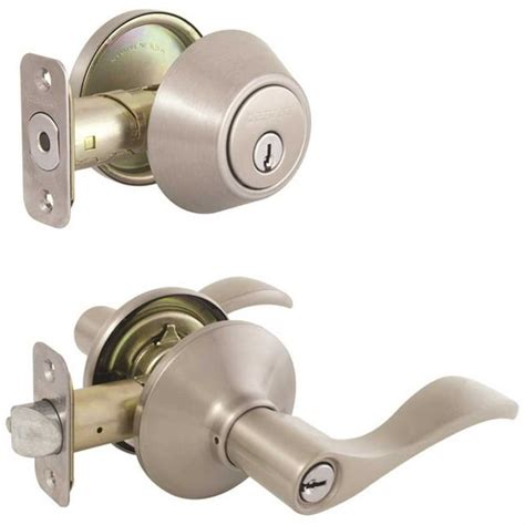 defiant 308663403 satin nickel naples keyed entry door lever with