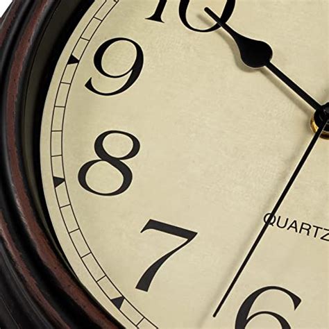 Foxtop Retro Silent Non Ticking Round Classic Clock Quartz Decorative