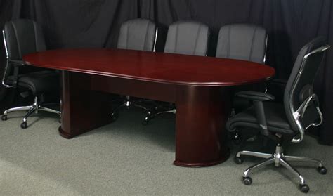 Merlot 8 Foot Racetrack Wood Conference Table Mahogany National