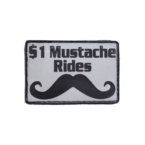 1 Mustache Rides Patchpanel Patches Pvc Patches Morale Patch
