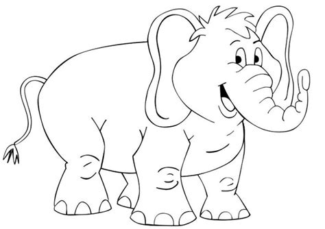 Belajar Mewarnai Gambar Gajah | Elephant coloring page, Elephant