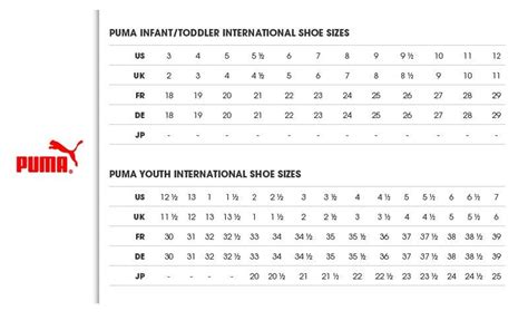 Puma Football Shoes Size Chart O76083