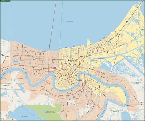 Navigate new orleans like a local. New Orleans Metro Map | Digital Vector | Creative Force