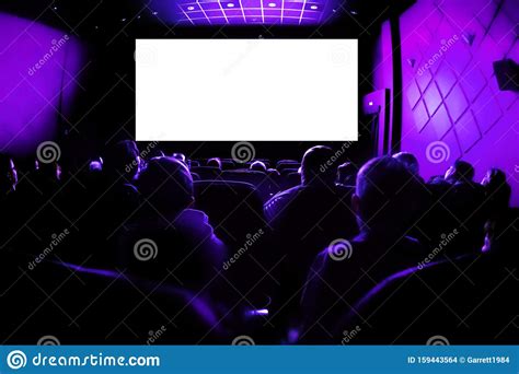 Cinema Or Theater In The Auditorium People Watching A Movie Mockup