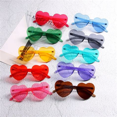 Attractive Heart Shape Sunglasses Women Fashion Accessories Lovely Colorful Clear Eyeglasses Cat