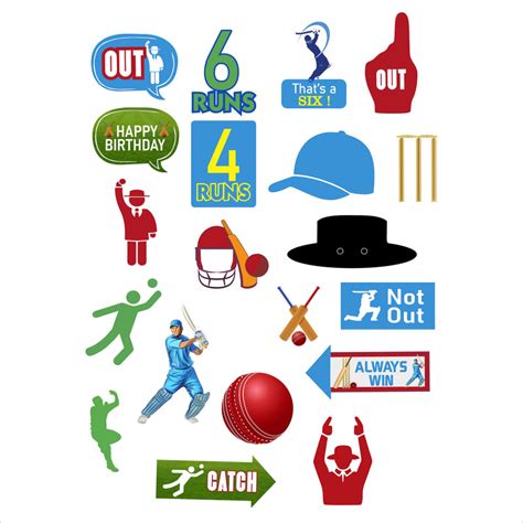 Buy Cricket Party Decoration Photo Booth Props Kit Party Supplies