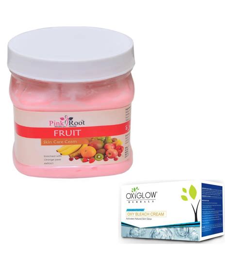 Pink Root Fruit Cream Gm With Oxyglow Oxy Bleach Day Cream Ml