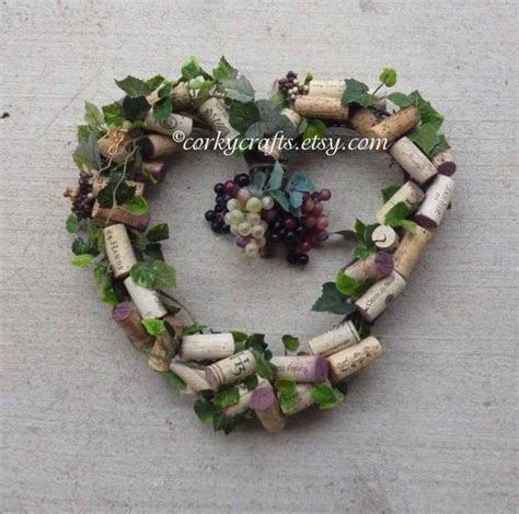 Heart Shaped Wine Cork Wreath By Corkycrafts On Etsy