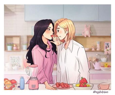 Pin By 1004 Bean On Fanart Cute Lesbian Couples Mamamoo Moonbyul Yuri Anime
