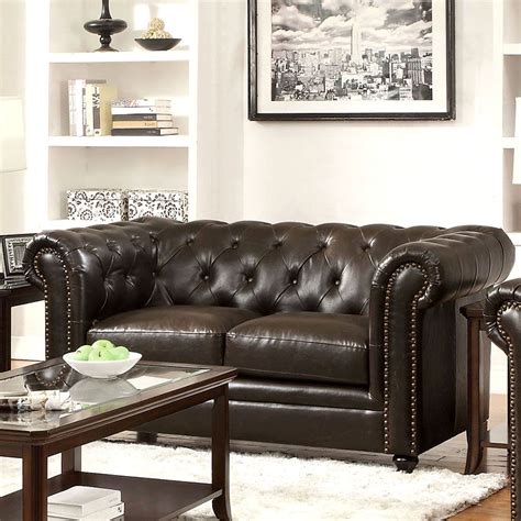 A Line Furniture Royal Midcentury Living Room Loveseat With Tufted