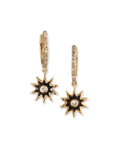 Kastel Jewelry Celestial Black Enamel Star Earrings Neiman Marcus