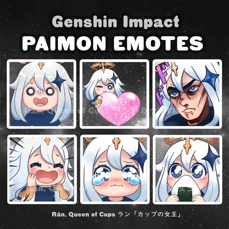 Paimon Genshin Impact Emotes For Twitch Youtube And Discord Etsy Finland