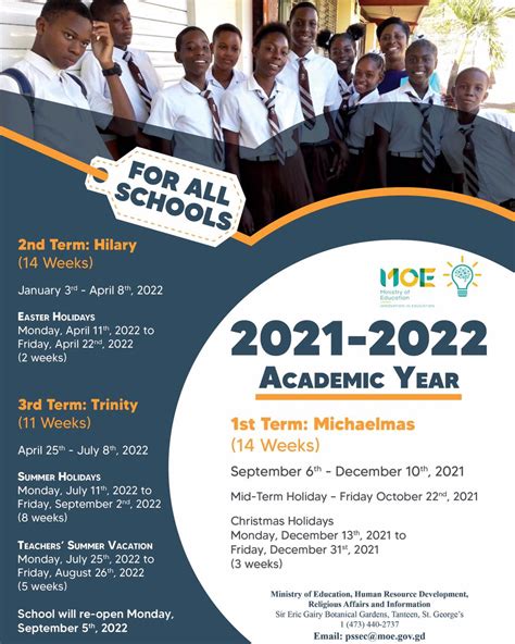 Academic Calendar Ministry Of Education Grenada